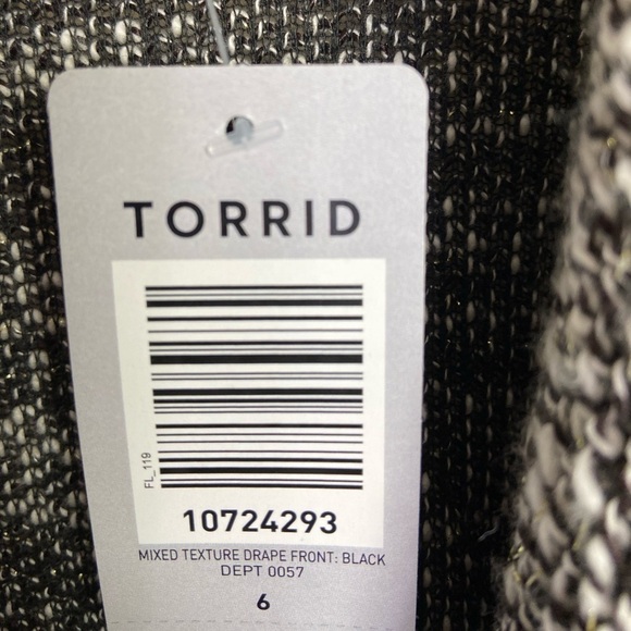 NWT Torrid Mixed Texture Drape Cardigan Open Front size 6X - Picture 5 of 7